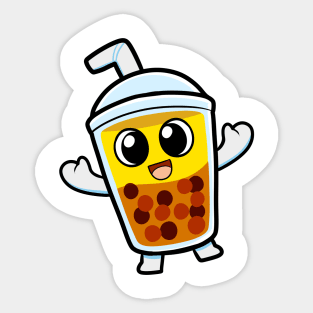 Milk Tea Boba Chibi Sticker